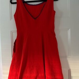 Zara Red Dress with Black and Purple Details